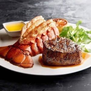 Steak and lobster from Morton's The Steakhouse in Charlotte